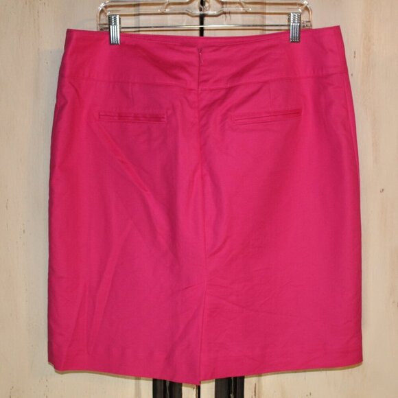 Worthington vibrant pink fitted silhouette tapered lined pencil skirt 16 - Picture 3 of 7